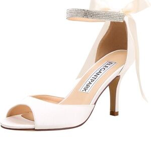 White heels, bridal, never worn